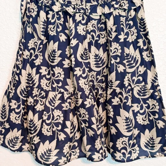 Sea New York Navy and Cream Mint Patterned Dress Women Small - Picture 9 of 13
